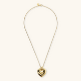 Collier chaîne Forzatina avec pendentif cœur martelé