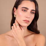 Byzantine Chain Band Ring with Cubic Zirconia Pavé