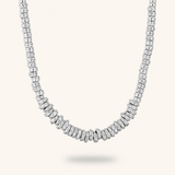 Necklace with Hammered Rondelles and Shiny Spheres