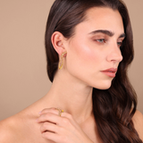 Wave Drop Earrings with Cubic Zirconia Pavé